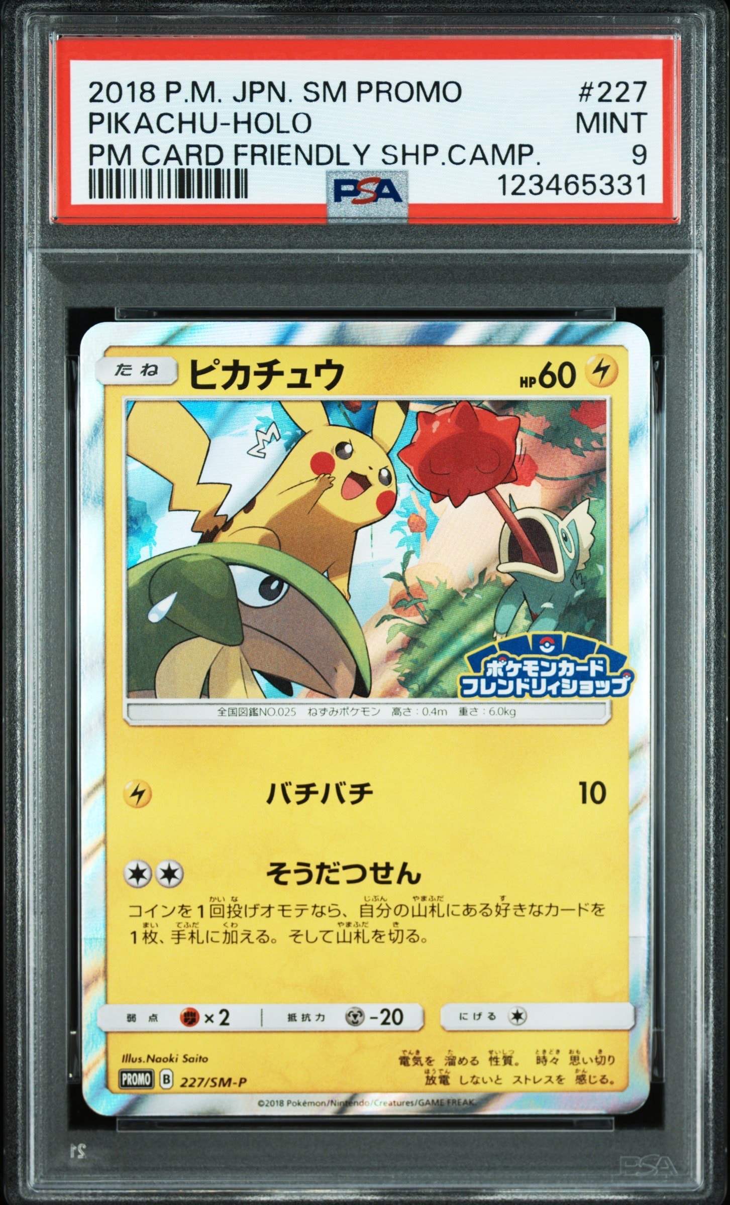 PSA10】ピカチュウ P [SM-P 227](プロモーションカード「ポケモン
