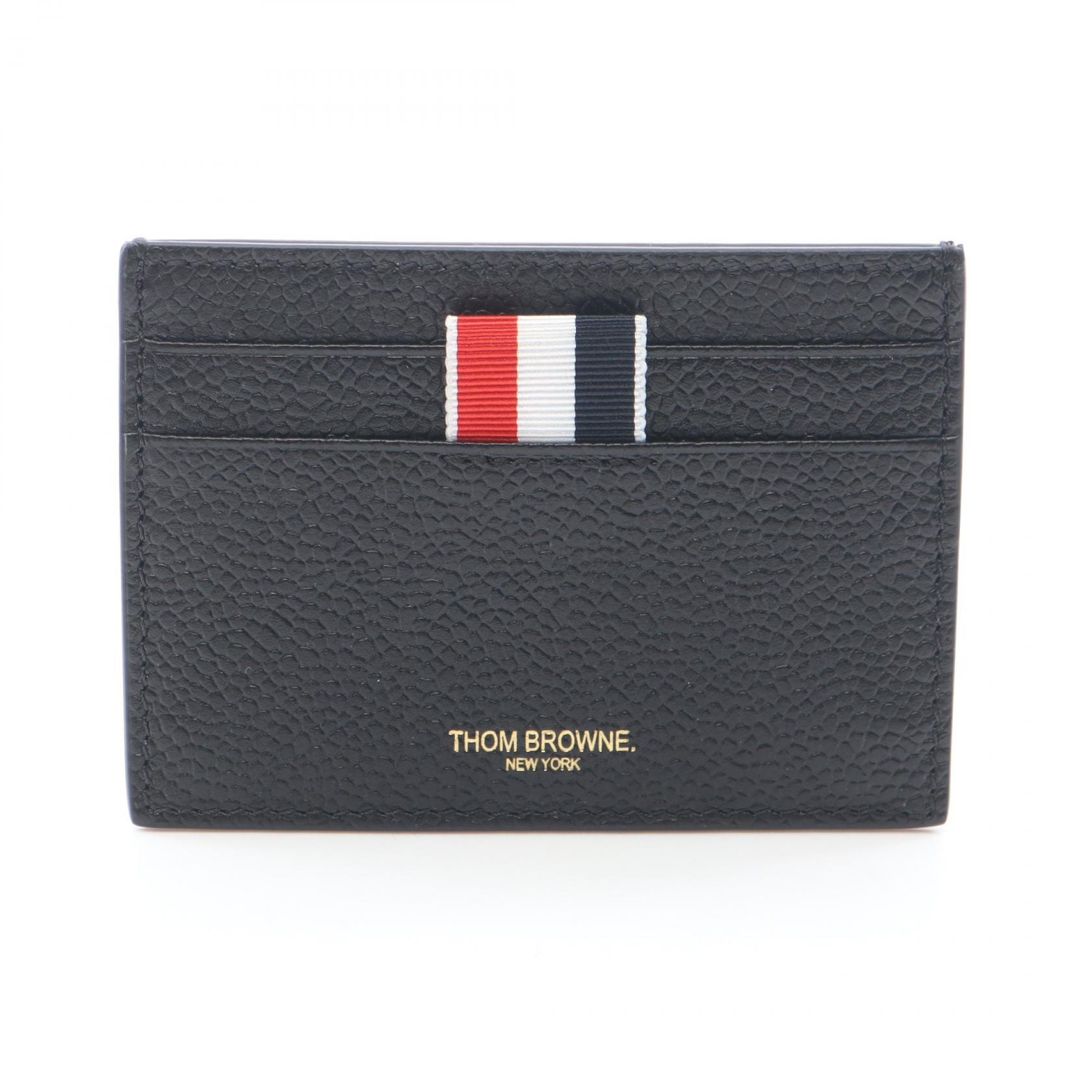 トムブラウン THOM BROWNE カードケース アクセサリー レザー メンズ ブラック系 FAW035A00198001 【新品】