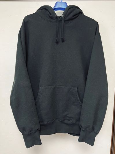 Supreme Satin Applique Hooded Sweatshirt "Black"