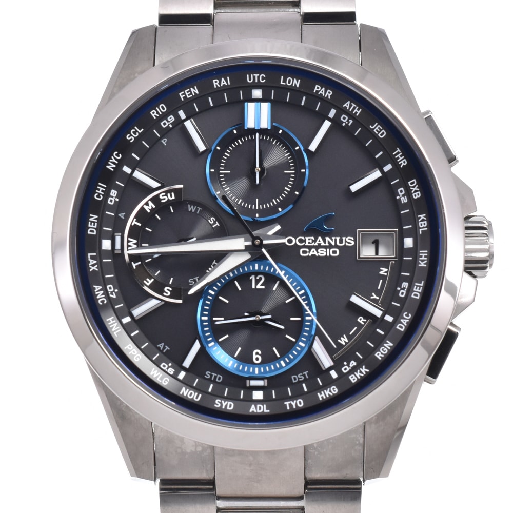 カシオ CASIO OCW-T2600-1AJF オシアナス クラッシックライン ブラック ソーラー電波 メンズ 良品 箱・保証書付き 腕時計 K#150699