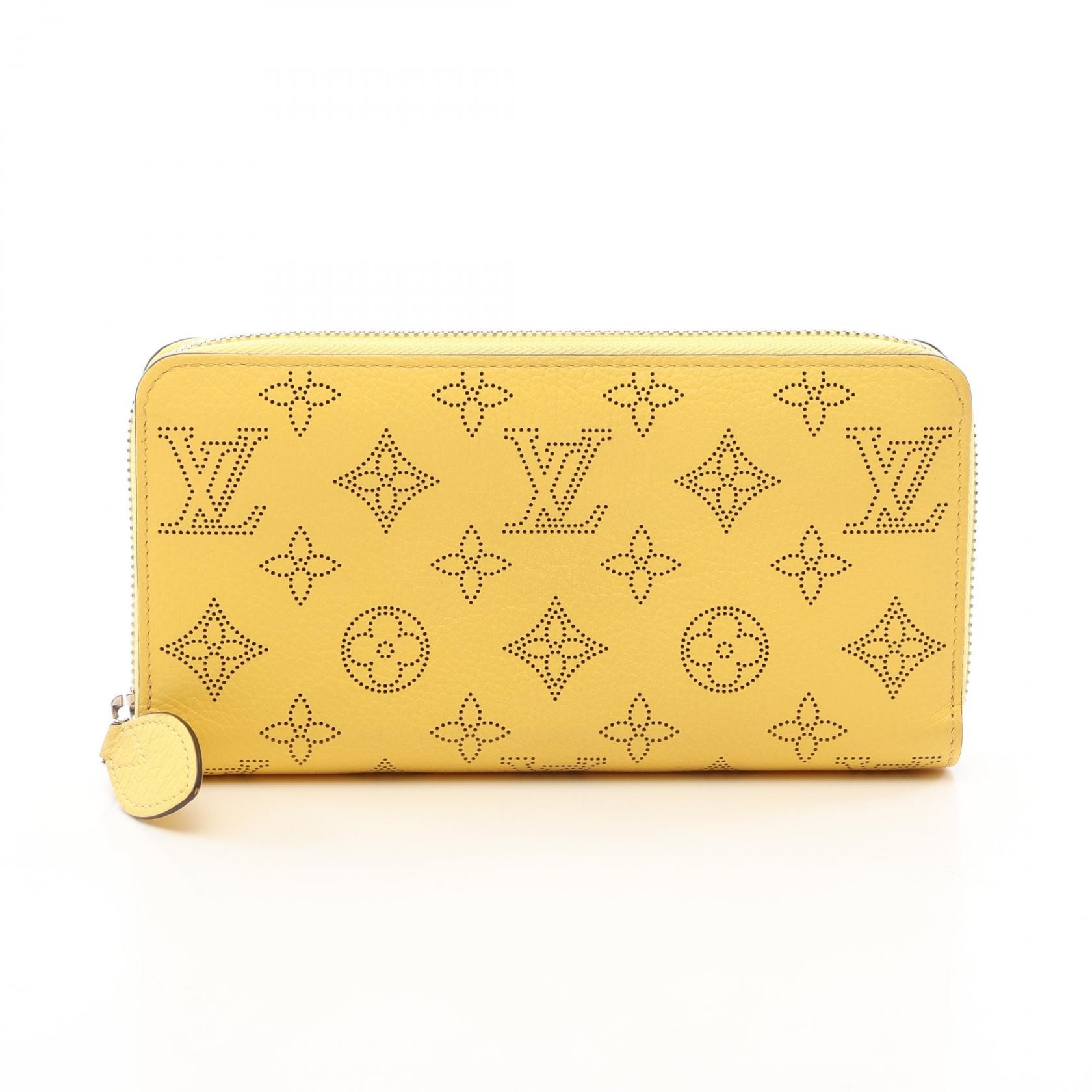 ルイ・ヴィトン LOUIS VUITTON ジッピー ウォレット ラウンド長財布 財布 レザー マヒナ ジョーヌ レディース イエロー系 M82501 【中古】