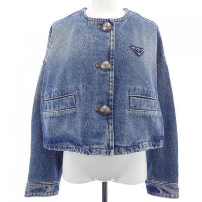 PRADA Denim Blouson Jacket "Sky blue"