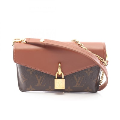 ルイ・ヴィトン LOUIS VUITTON パドロック オンストラップ モノグラム 2WAY ショルダーバッグ バッグ PVCコーティングキャンバス レザー レディース ブラウン系 M80763 【中古】