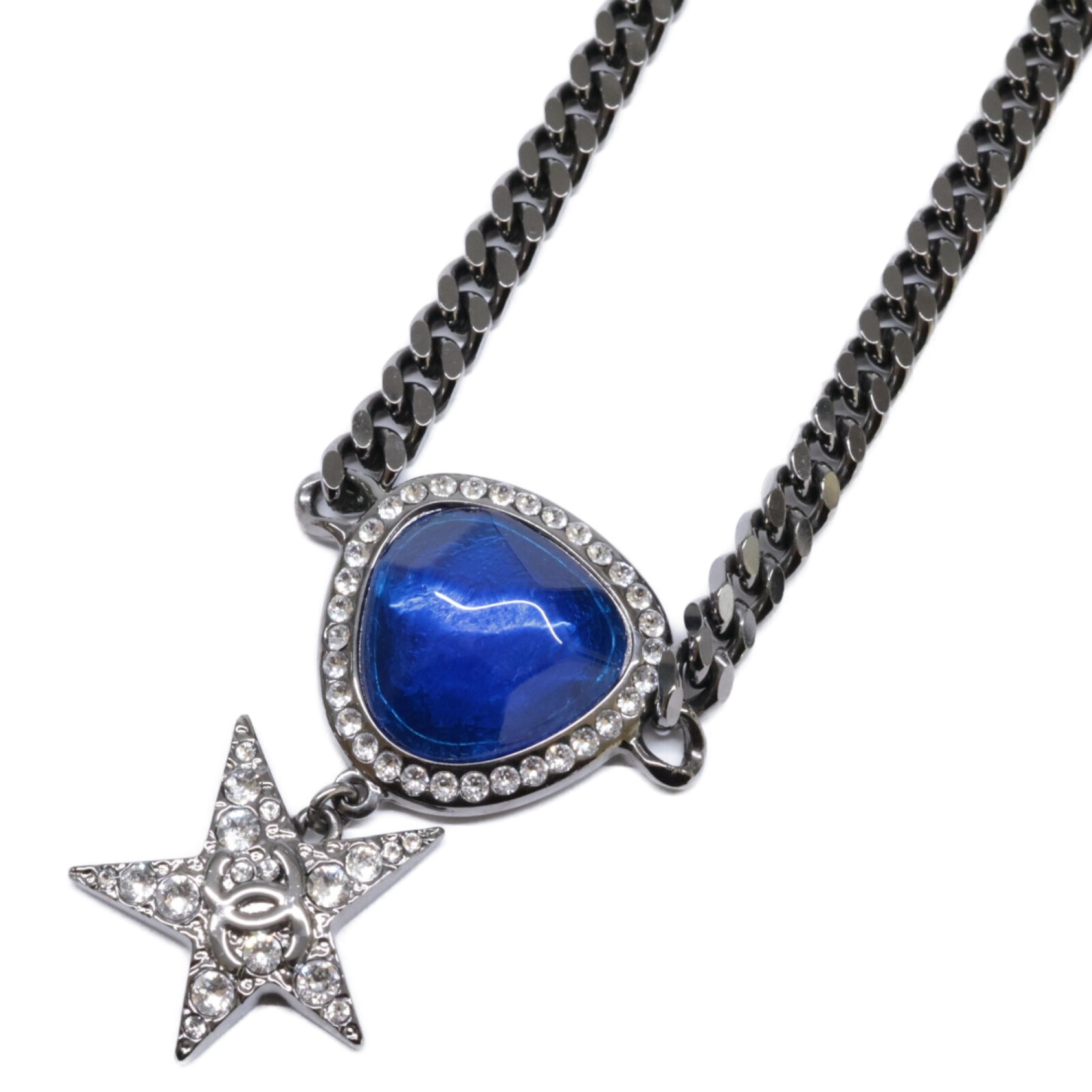 シャネル 新品同様 B22C レジン ストラス メタル コメットチョーカー