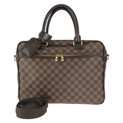 美品 LOUIS VUITTON ルイヴィトン ダミエ エベヌ イカール 2way ブラウン ゴールド金具 PVC レザー/ ビジネスバッグ ブリーフケース 602901 【中古】