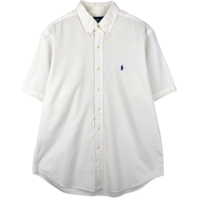 古着 ラルフローレン Ralph Lauren CLASSIC FIT クラシックフィット 半袖 ボタンダウンシャツ メンズL相当/eaa660620