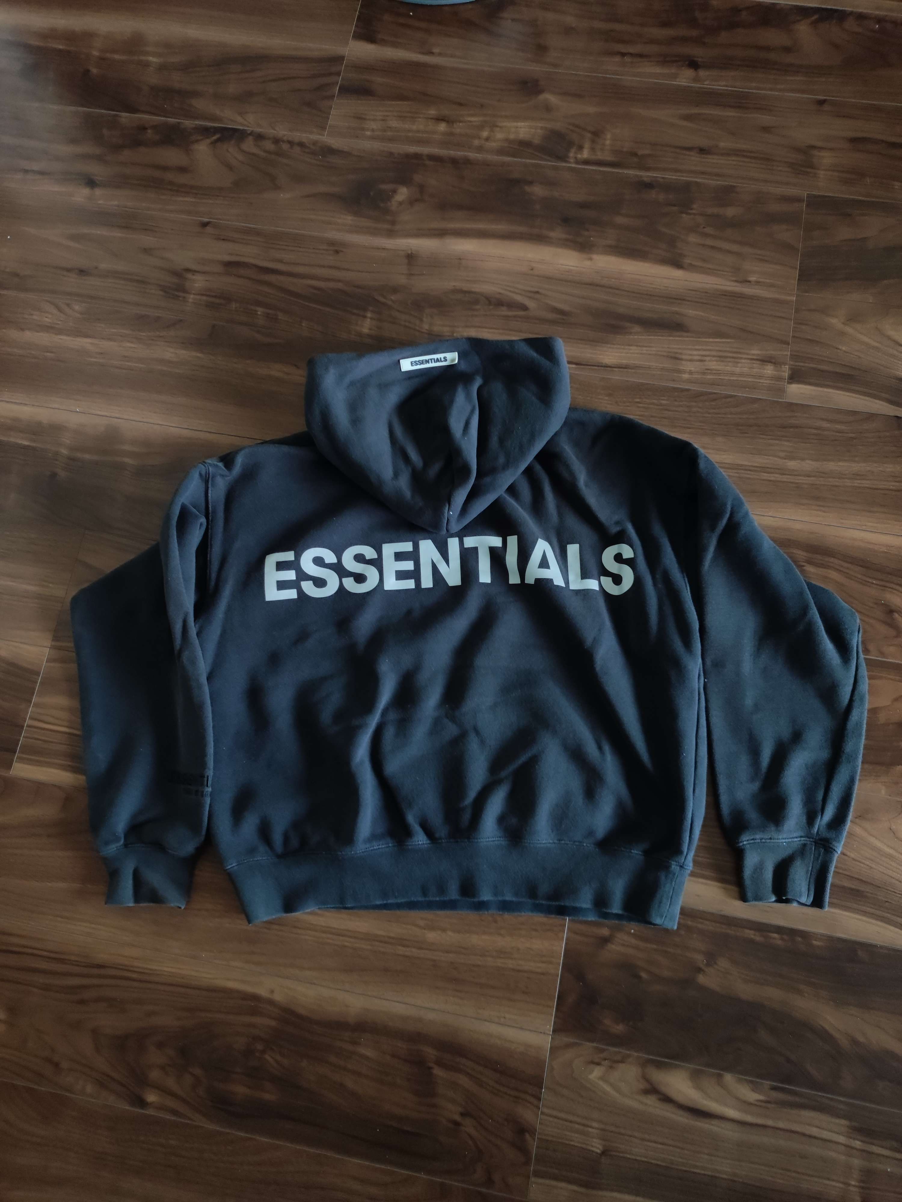 FEAR OF GOD ESSENTIALS 3M logo Pullover Hoodie "Black"