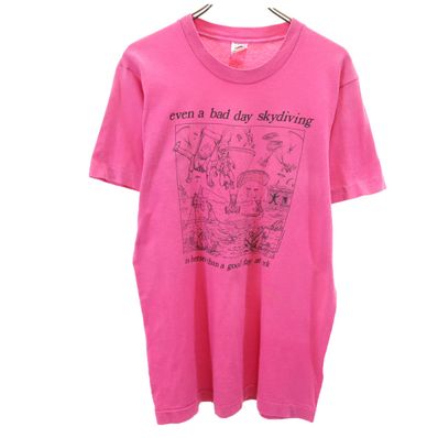 FRUIT OF THE LOOM 90s 半袖 シングルステッチ メッセージ Tシャツ
