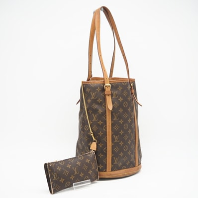 LOUIS VUITTON ルイ・ヴィトン モノグラム バケットGM M42236 ハンドバッグ ブラウン コーティングキャンバス レディース