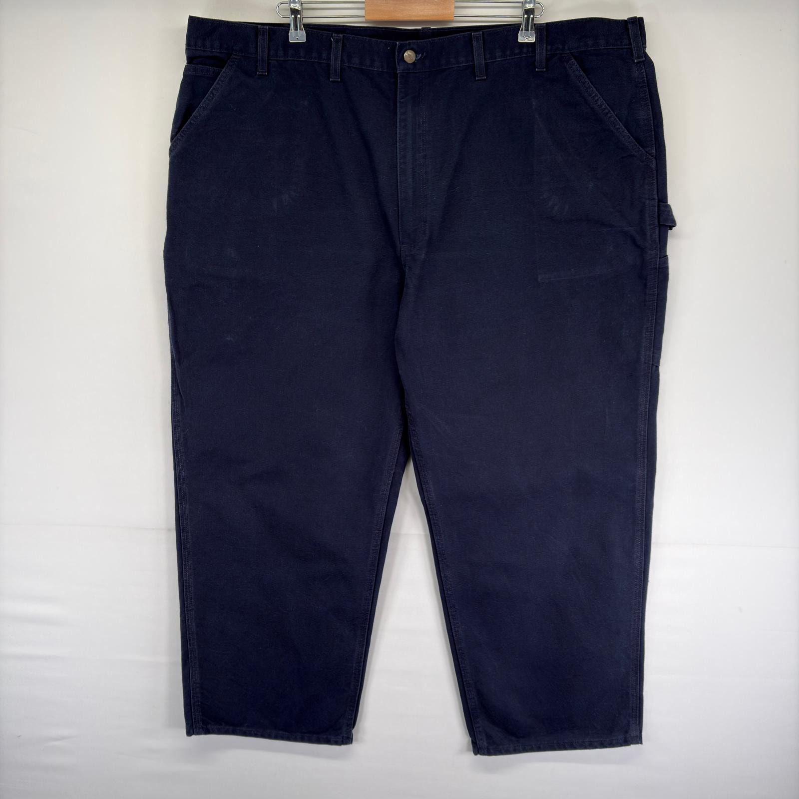 古着 カーハート Carhartt ダック パンツ ペインター 大きいサイズ ハンマーループ スパナポケット W50 L30  ネイビー系 メンズ