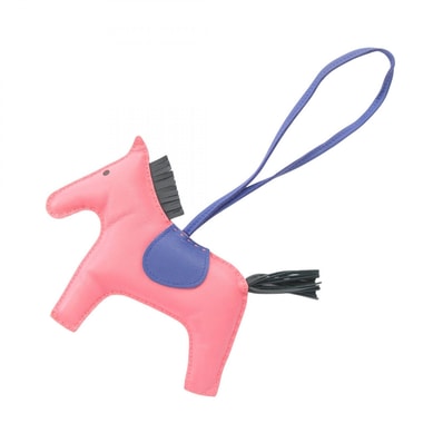 エルメス HERMES ロデオMM ローズアザレ ブルーエレクトリック チャーム アクセサリー アニョーミロ アニョーミロ ピンク A刻印(2017年製造) レディース ピンク系 / ブルー系 / グリーン系 【中古】
