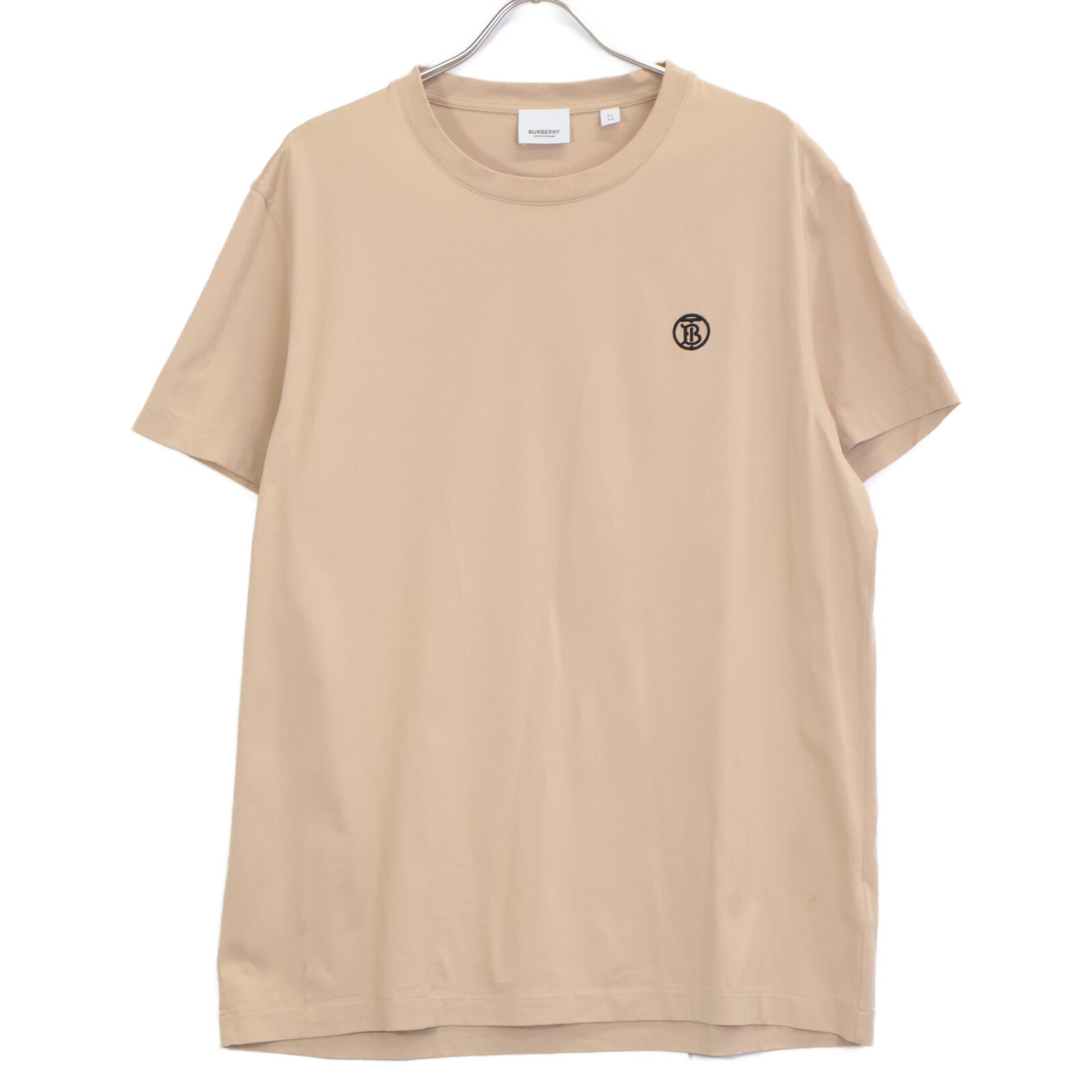 バーバリー 8053424 ベージュ モノグラムTBロゴ クルーネック Tシャツ XL