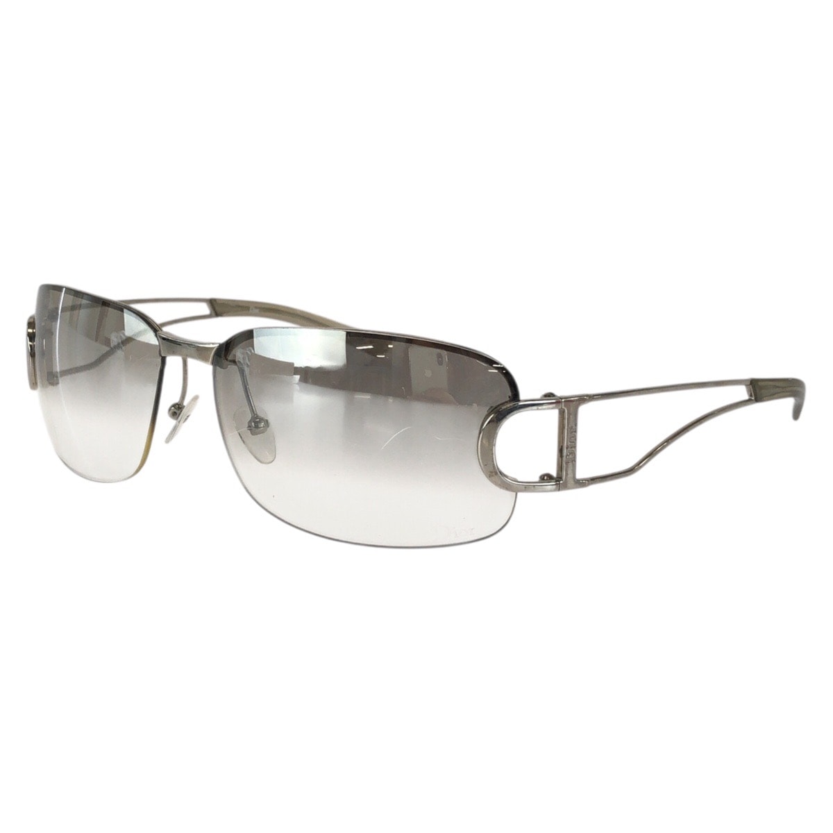 Dior ディオール Diorly 2 CDロゴ サイズ61□14-127 シルバー メタル プラスチック/ サングラス 男女兼用 スクエア 1-0294248 【中古】