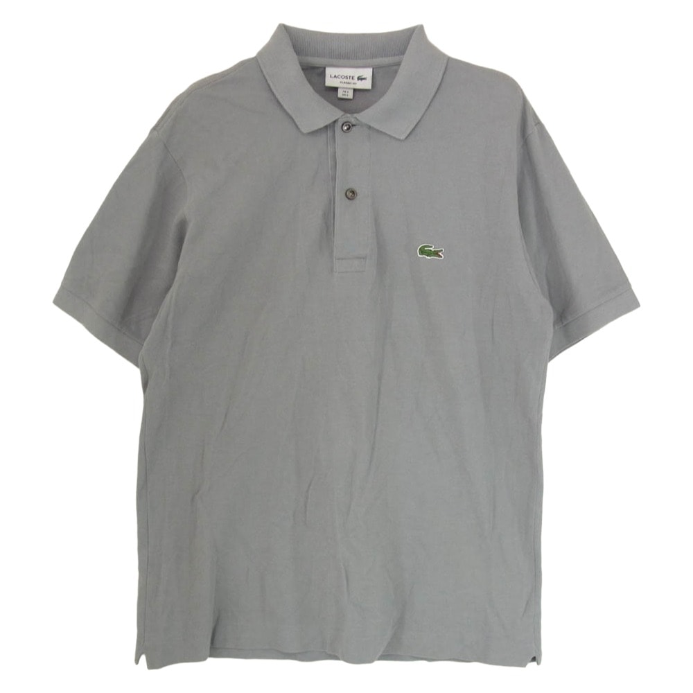 LACOSTE ラコステ ポロシャツ クラシックフィット ロゴワッペン 半袖 ポロシャツ グレー系 3【中古】