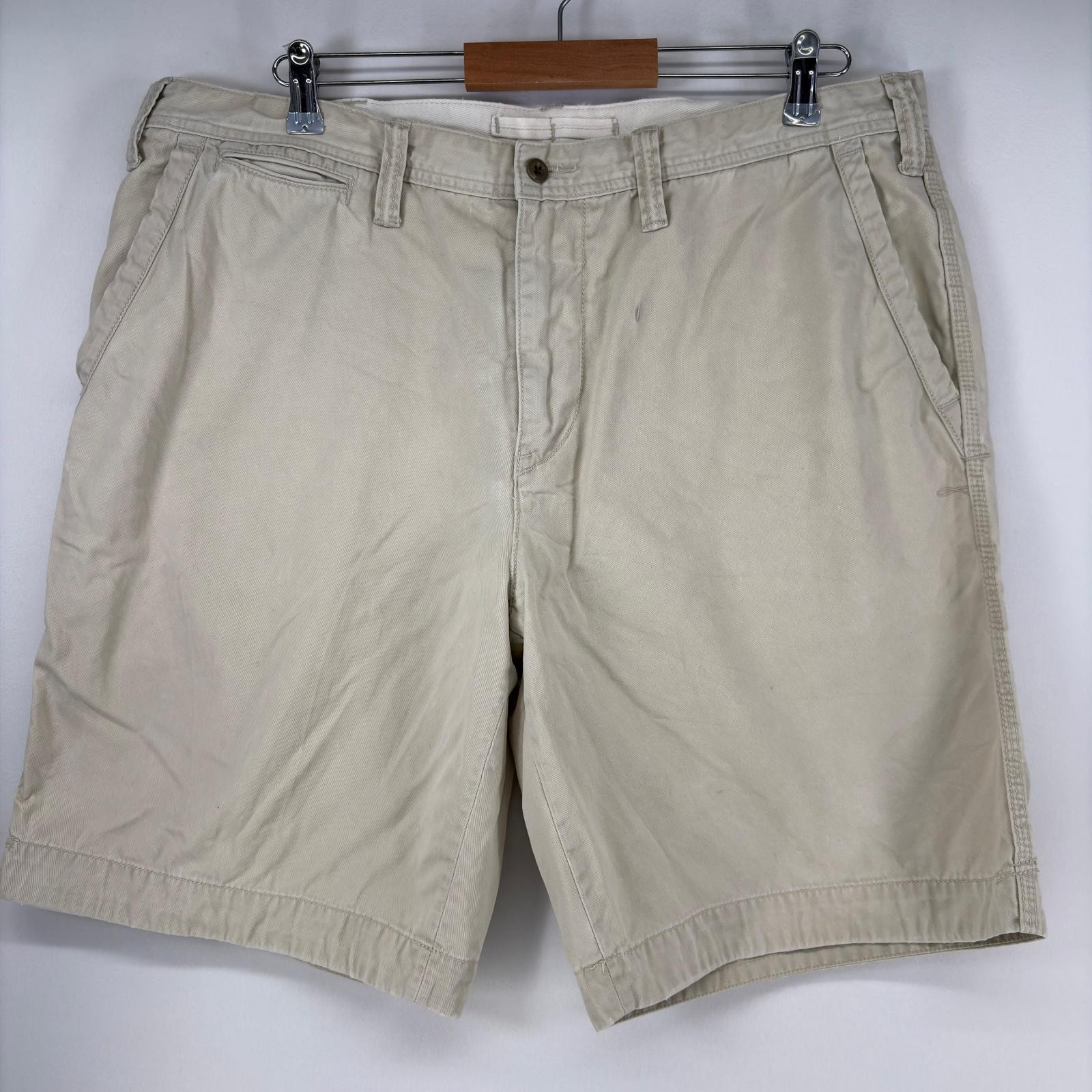 古着 ポロ・ラルフローレン POLO RALPH LAUREN ショートパンツ ワンポイント チノパン ハーフパンツ w38  ベージュ メンズ