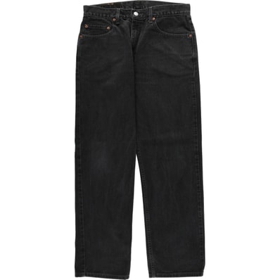 古着 00年代 リーバイス Levi's 505 REGULAR FIT STRAIGHT LEG ブラックデニム テーパードデニムパンツ メンズw33相当/eaa663673