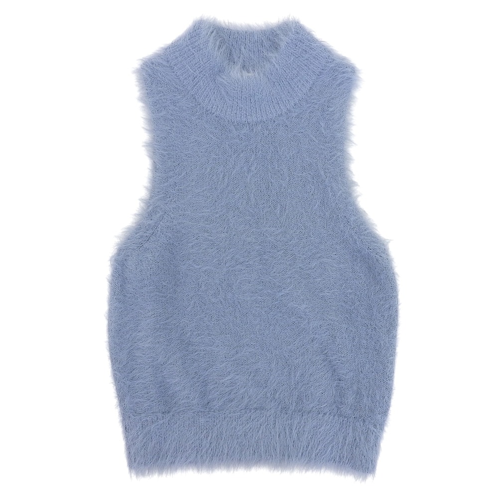 クラネ 美品 SHAGGY AMERICAN SLEEVE KNIT TOPS トップス レディース ブルー 2 16106-2072 24SS 2