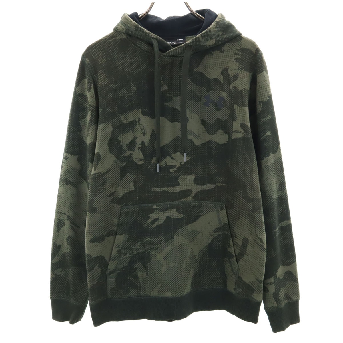 UNDER ARMOUR アンダーアーマー 迷彩柄 長袖 スウェットパーカー M カーキ 裏起毛