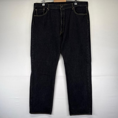 古着 リーバイス Levi's デニム パンツ 501 先染め ジーパン ボタンフライ 大きいサイズ W44×L36 ブラック系 メンズ