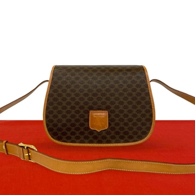 CELINE セリーヌ マカダム ブラゾン ロゴ 柄 レザー PVC ショルダーバッグ ブラウン
15009