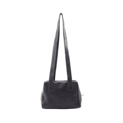 ロエベ LOEWE アナグラム ショルダーバッグ バッグ レザー レディース ネイビー系 【中古】
