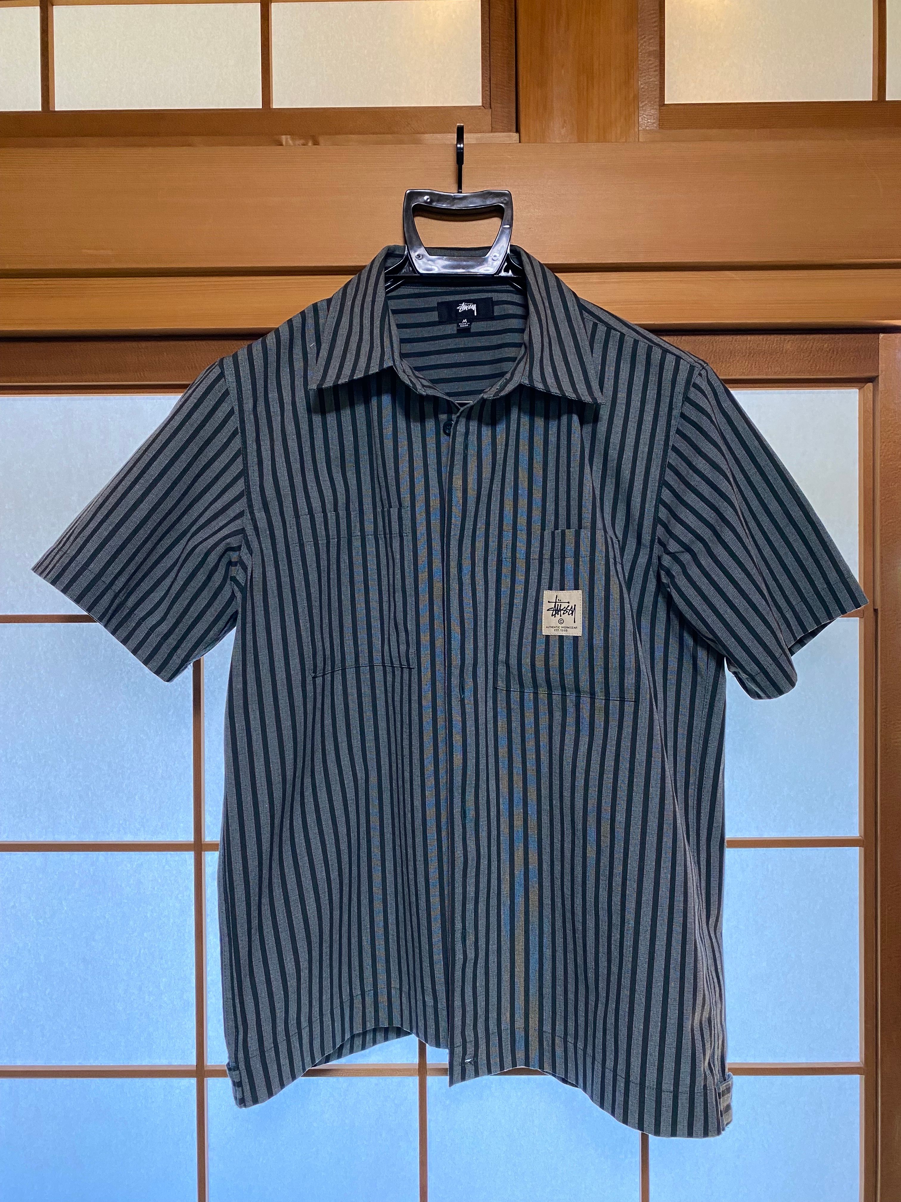 stussy striped garage shirt