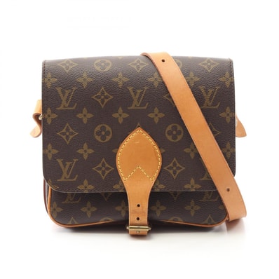 ルイ・ヴィトン LOUIS VUITTON カルトシエールMM ショルダーバッグ バッグ PVCコーティングキャンバス レザー モノグラム レディース ブラウン系 M51253 【中古】