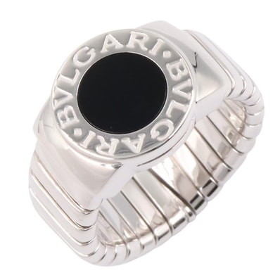 ブルガリ BVLGARI ブルガリブルガリ オニキス リング リング・指輪 ジュエリー K18WG(ホワイトゴールド) オニキス メンズ レディース シルバー系 / ブラック系 【中古】