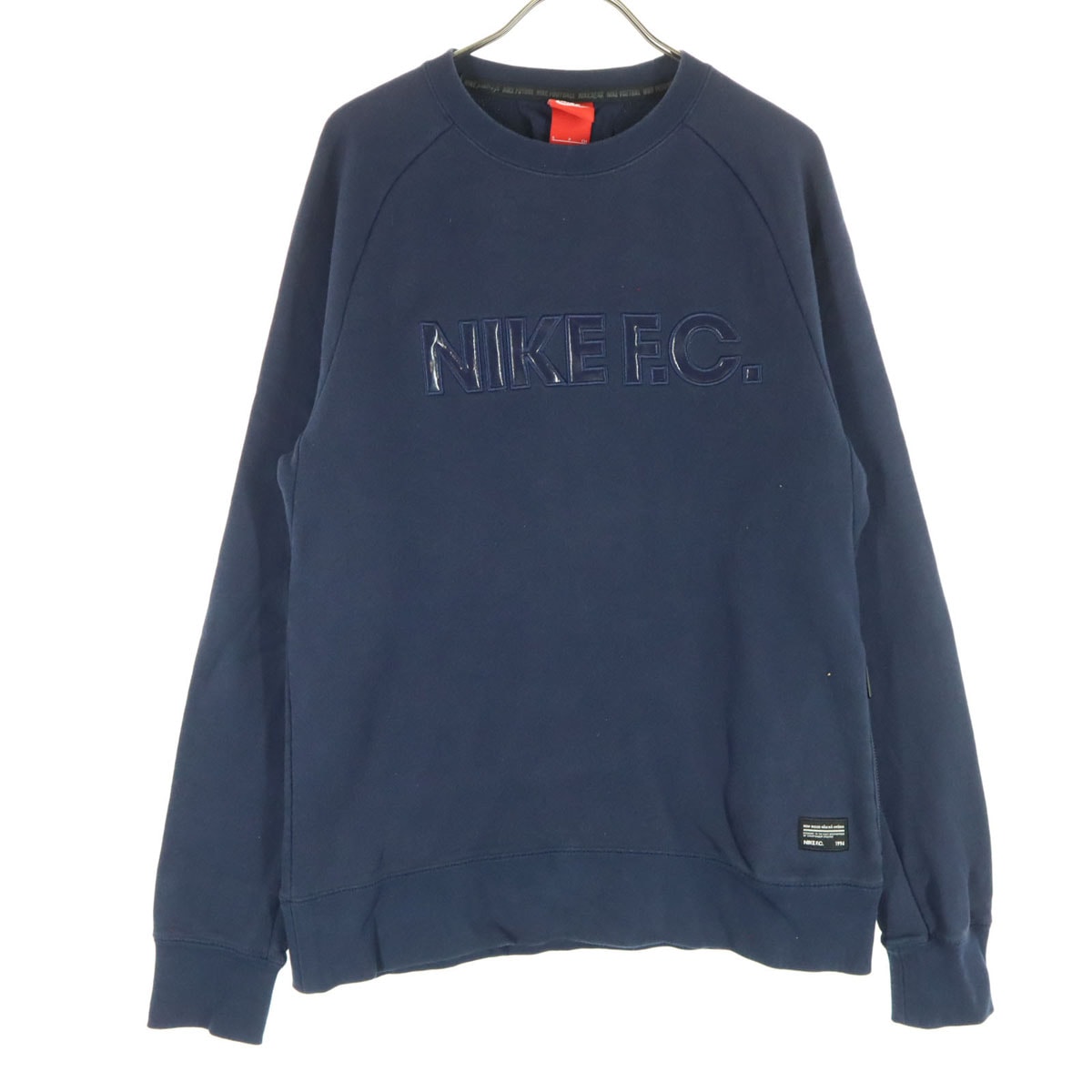 NIKE ナイキ 英字 長袖 トレーナー S ネイビー スウェット