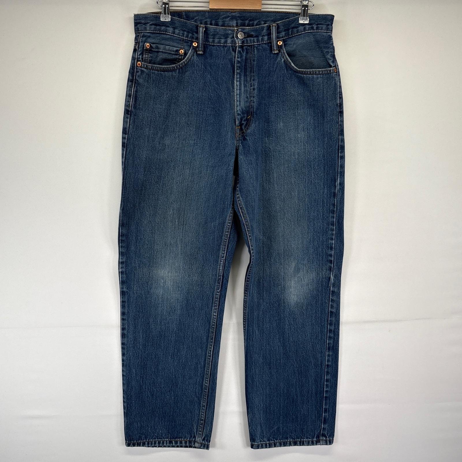 古着 リーバイス Levi's デニムパンツ 550 テーパード ジーンズ ジーパン 長ズボン 5ポケット w36 L32  ブルー メンズ