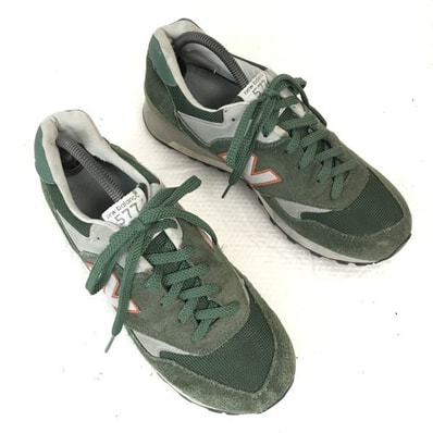 イングランド/英国製★New Balance★M577 GGO/スエード/レザースニーカー【UK8.5/27.0/緑/green】イギリス/sneakers/Shoes/trainers◆bG-28