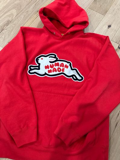 HUMAN MADE Rabbit Heavy Weight Hoodie "Red"