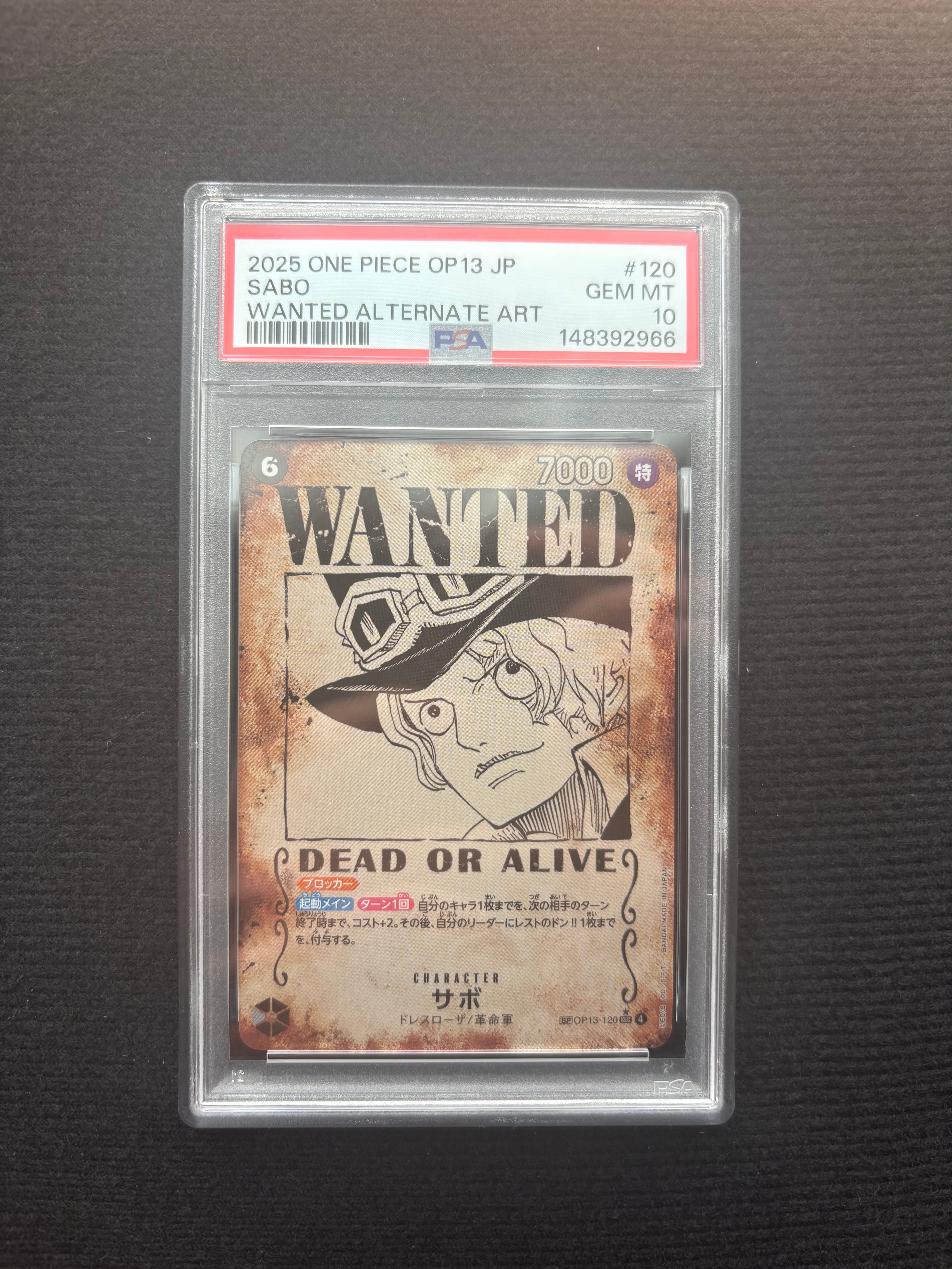 PSA10】サボ SEC-SP (コミパラ) [OP13-120](ブースターパック