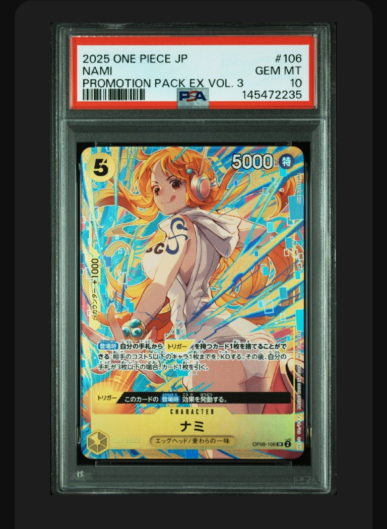 PSA10】ナミ SR [OP08-106](「プロモーションパックEX Vol.3」) 1枚の