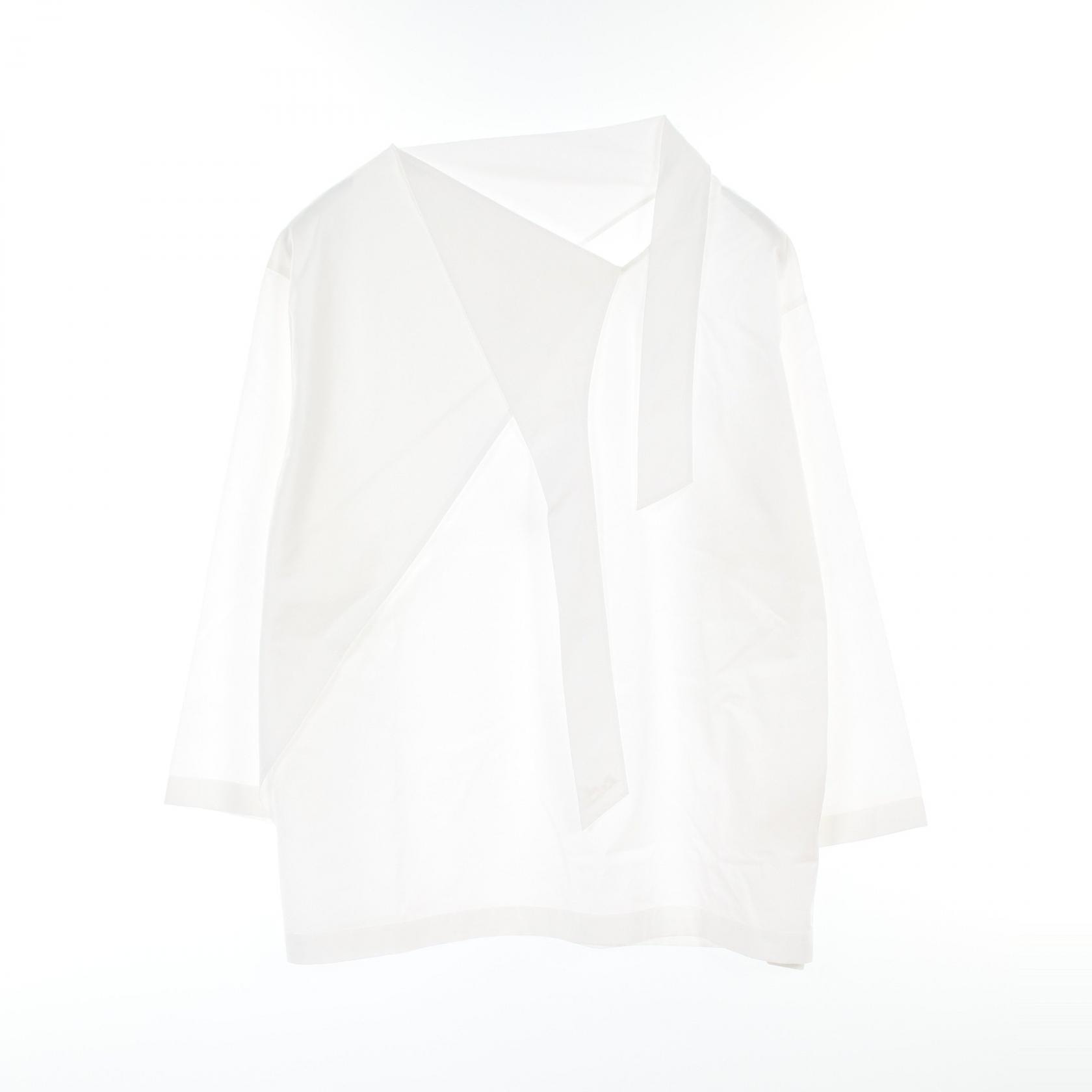 エルメス HERMES ツイリーネック ブラウス 衣料品 トップス コットン ホワイト レディース ホワイト系 【中古】