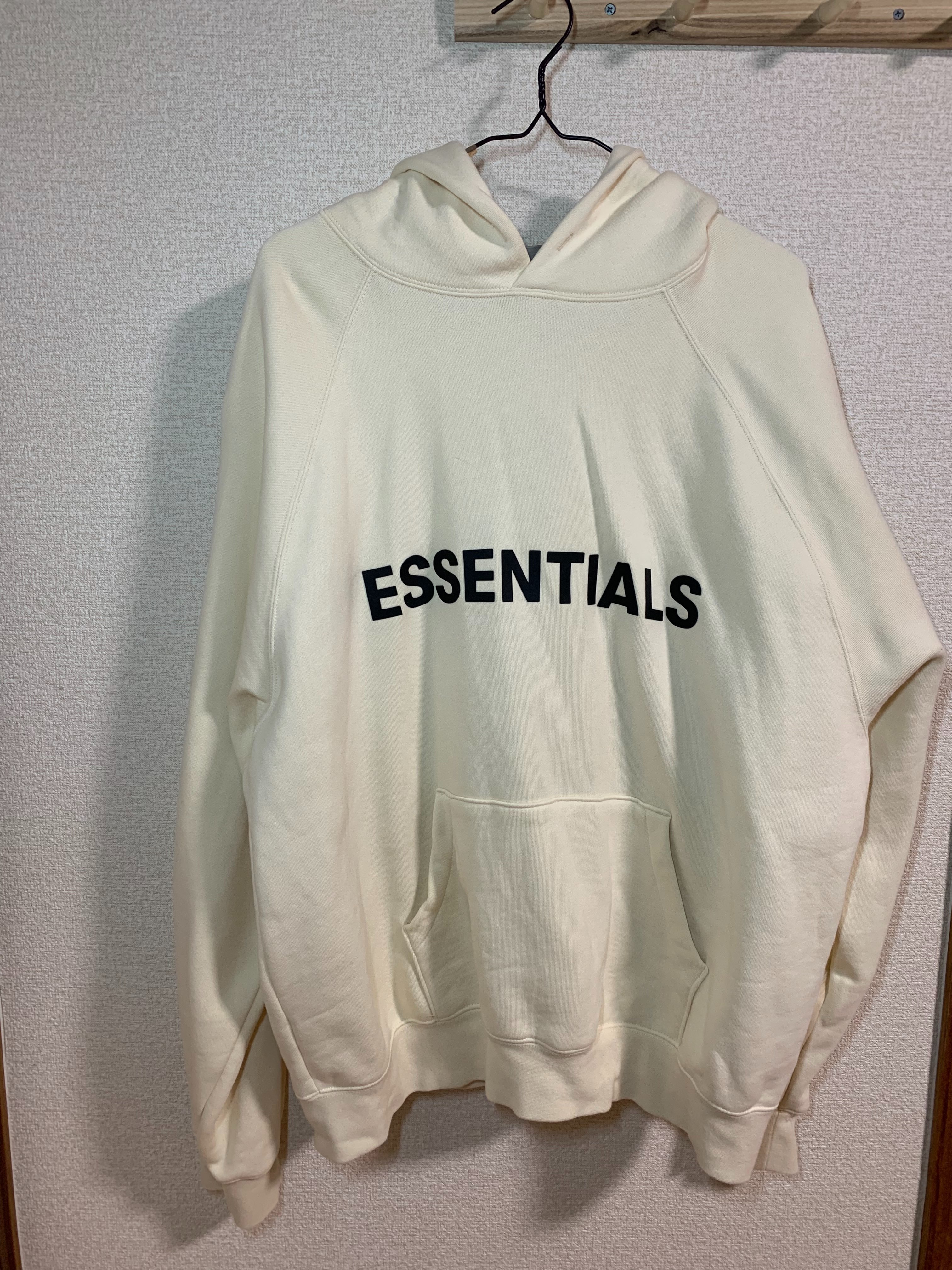 FEAR OF GOD ESSENTIALS 3D Silicon Applique Pullover Hoodie "Butter Cream"