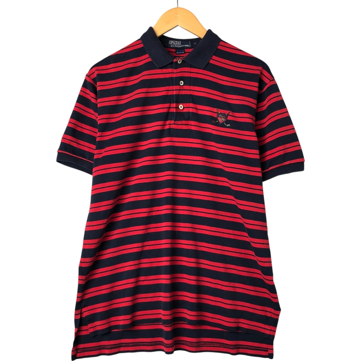 古着 ラルフローレン Ralph Lauren POLO by Ralph Lauren 半袖 ボーダー ポロシャツ メンズM相当/eaa547101