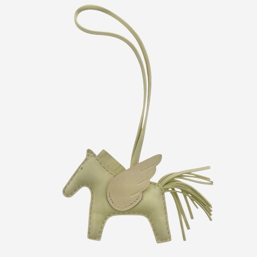 HERMES エルメス ロデオPM チャーム ペガサス チャーム アニョーミロ ヴォースイフト ジョーヌミルトン 黄緑 ホワイト W(2024)刻印  レディース【中古】