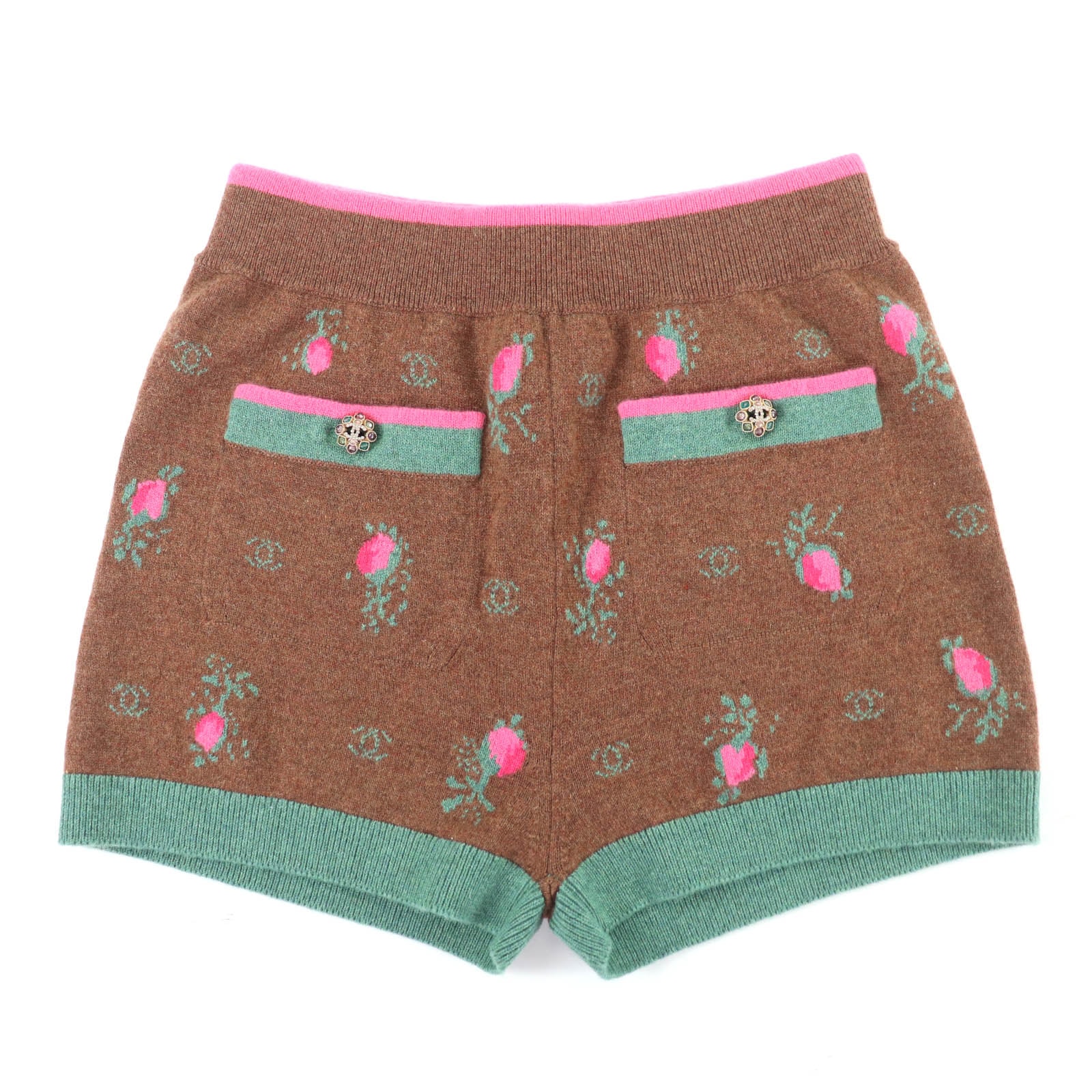 極美品 シャネル ショートパンツ ブラウン レディース 34 P73823