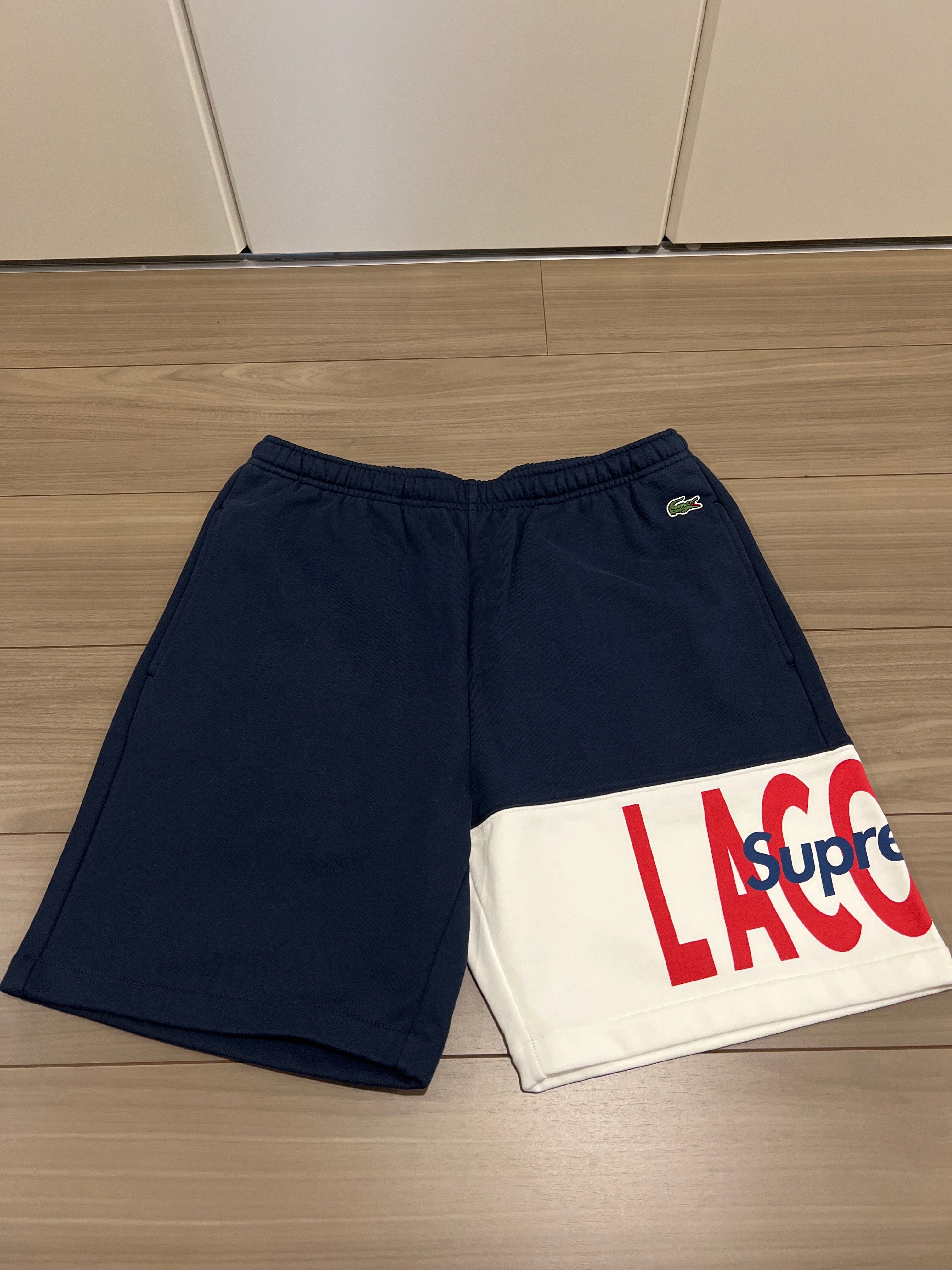 Supreme / Lacoste Logo Panel Sweatshort "Navy"