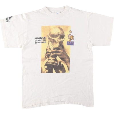 古着 70年代 アディダス adidas ワールドカップ フランス代表 スポーツTシャツ EEC製 メンズM相当 ヴィンテージ/eaa638981