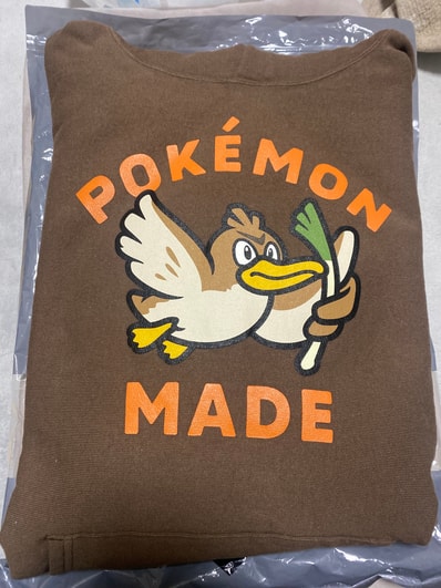HUMAN MADE x Pokemon Made Heavyweight Hoodie (Kamonegi) "Brown"