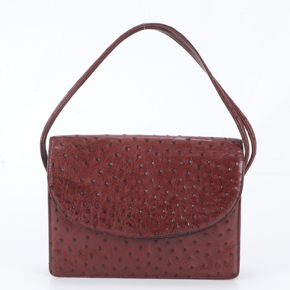 ■極美品 ロエベ ショルダーバッグ オーストリッチ レザー