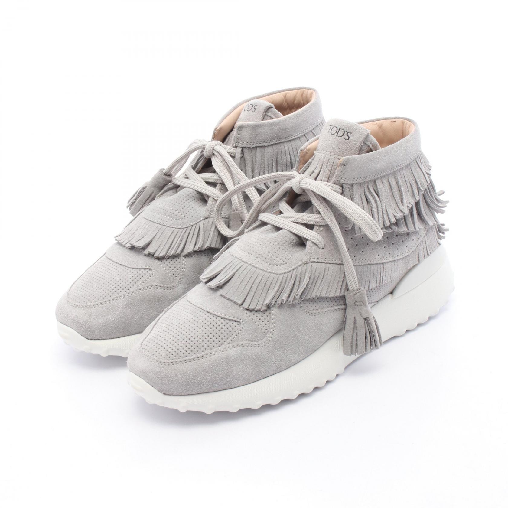 トッズ TOD'S スニーカー 靴 スウェード レディース グレー系 【中古】