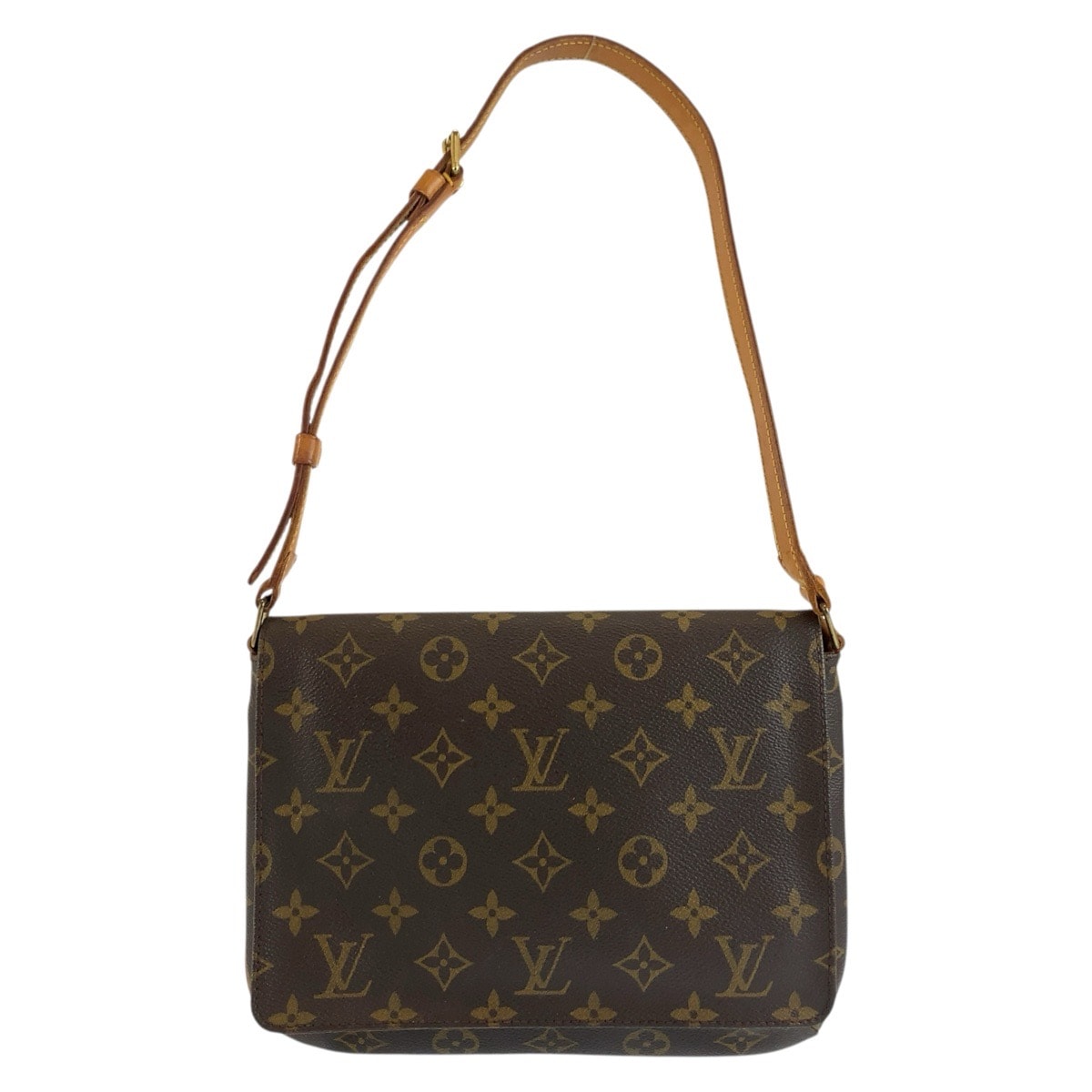 LOUIS VUITTON ルイヴィトン モノグラム ミュゼットタンゴ ブラウン ゴールド金具 PVC レザー/ ショルダーバッグ 1-0293694 【中古】