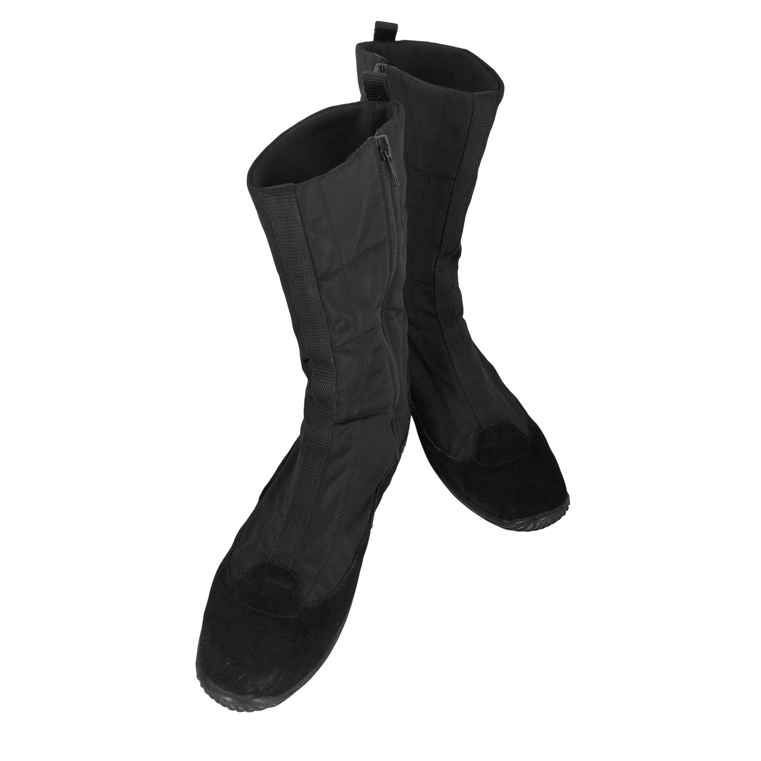 スエード切替 ナイロン ショートブーツ【1141614994411】