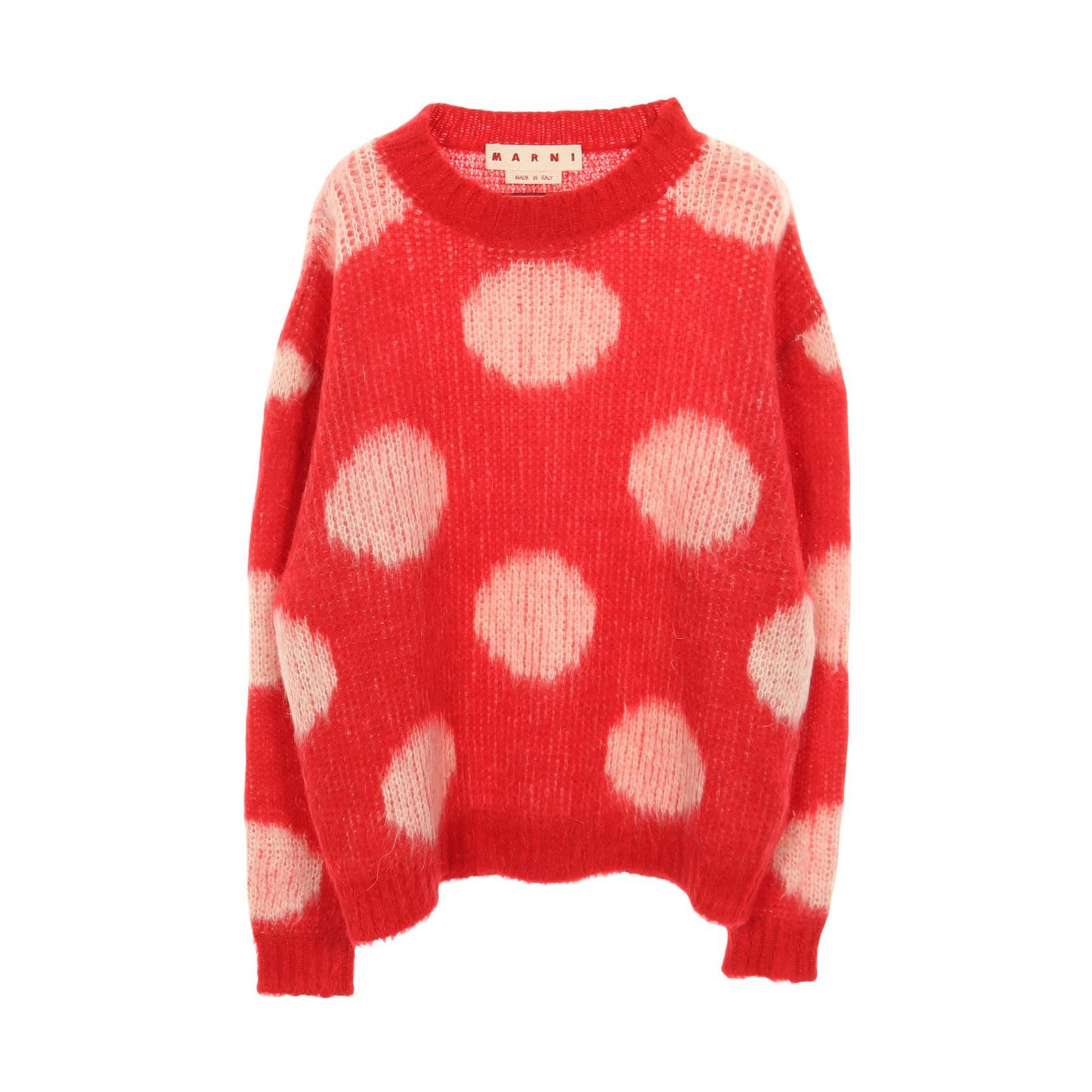 マルニ MARNI Fuzzy Wuzzy ニット 衣料品 トップス アセテート / ナイロン / モヘヤ メンズ レッド系 【中古】