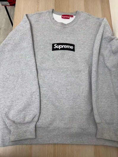 Supreme Box Logo Crewneck "Heather Grey" (22FW)