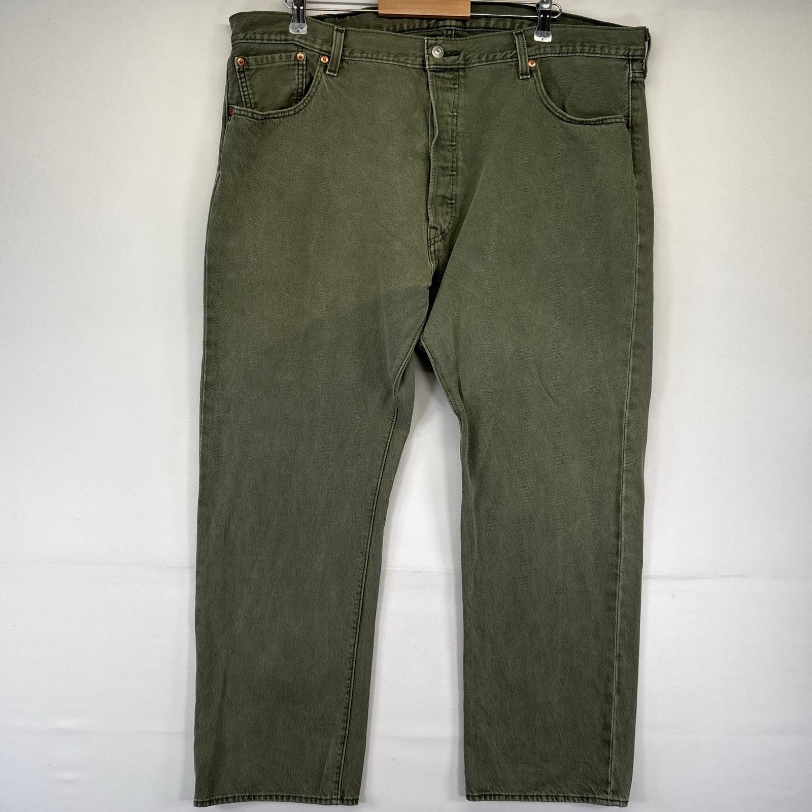 古着 リーバイス Levi's デニム パンツ 501 ボタンフライ カラーデニム ストレート 大きいサイズ W42×L30  グリーン系 メンズ