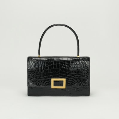 エルメス HERMES モダニスト バッグ トートバッグ アリゲーター クロコダイル ノワール noir ブラック Black 黒 ゴールド金具